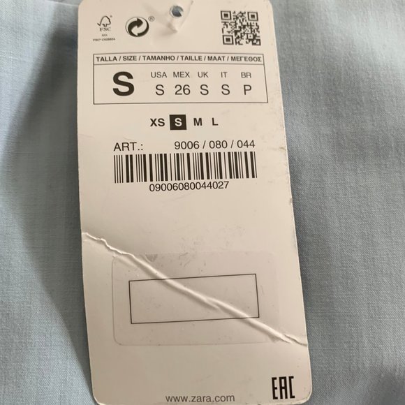 Zara Blue Stripe A-Line Frilled RUFFLE Mini SKIRT - Picture 2 of 6